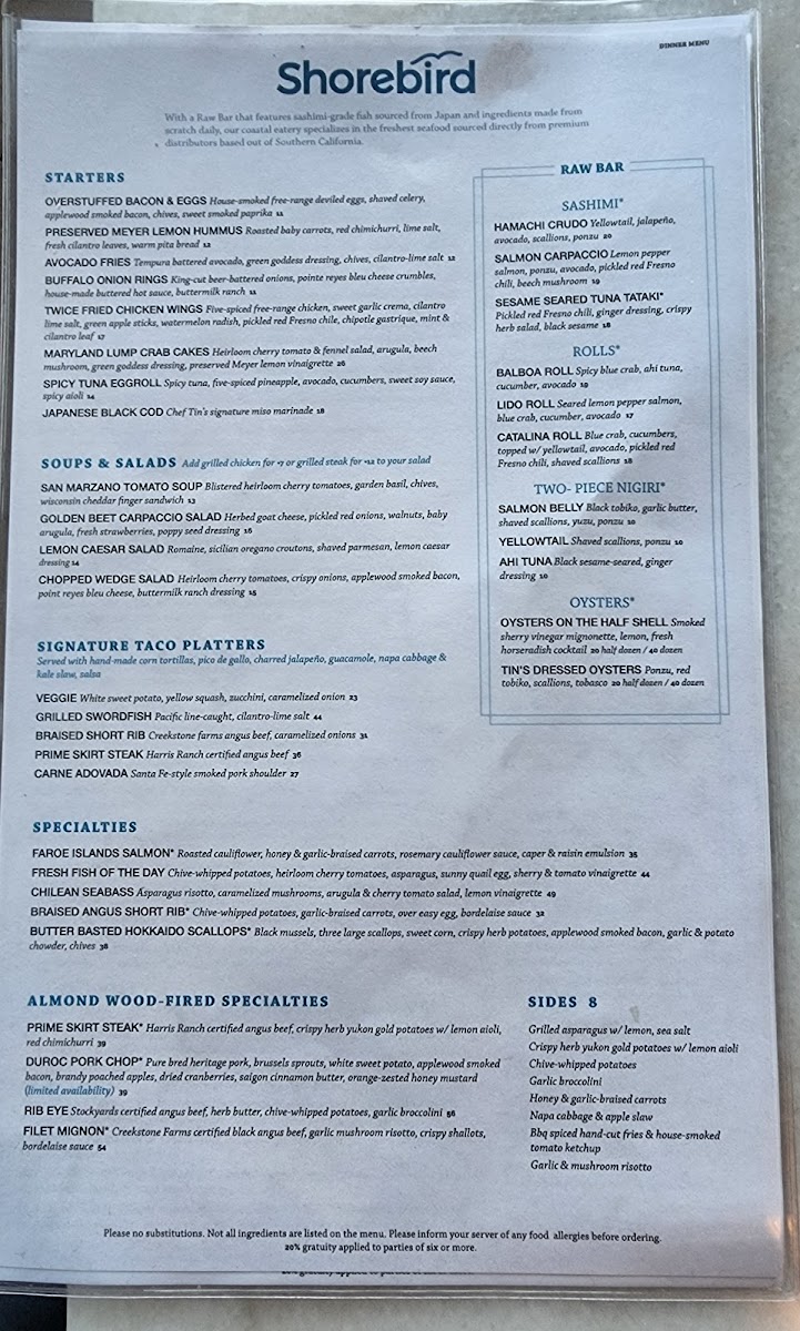 Shorebird Menu - Image 2